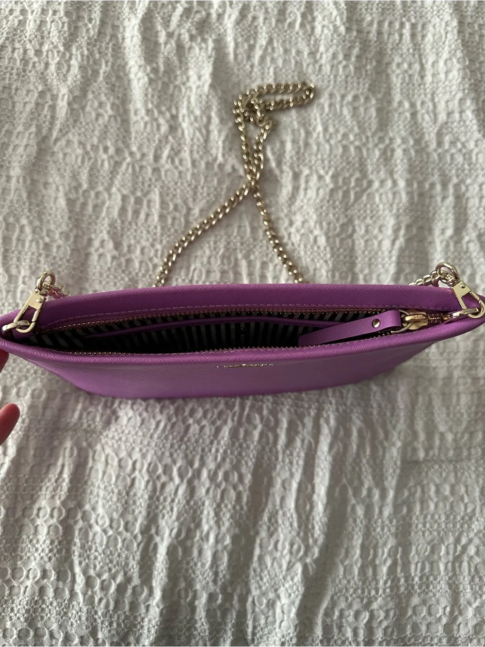 Kate Spade Cameron Street Soma Crossbody Bag Purple Saffiano Leather